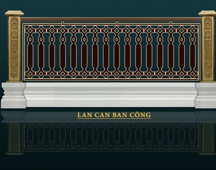 Lan can nhôm đúc 0019