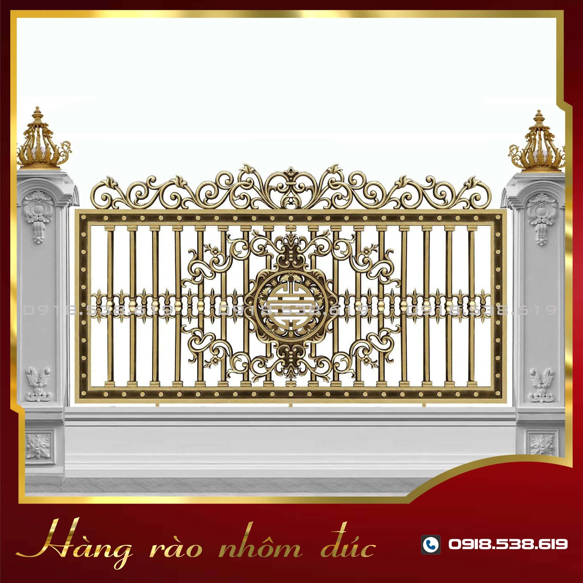 Hàng rào nhôm đúc HR-04
